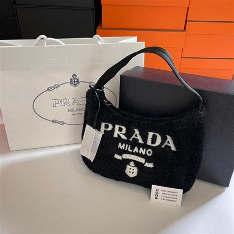 borsa prada in spugna|Mini borsa in spugna Re.